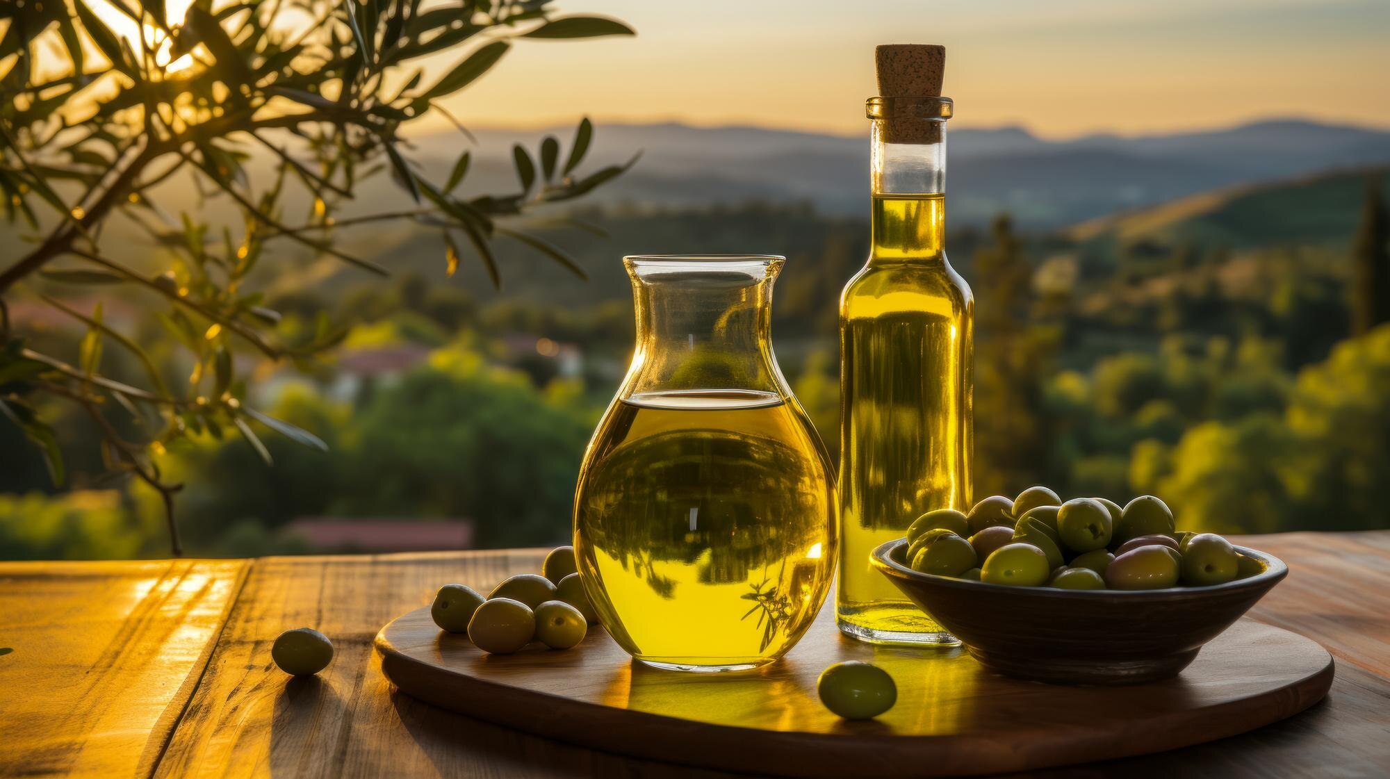 fresh-oil-olives-table-against-backdrop-farm-olive-grove-pure-virgin-oil_166373-4996